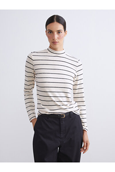LC Waikiki Funnel Neck Striped Women's Body