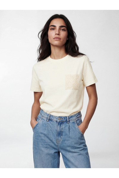 LC Waikiki Tricou pentru damă, cu gât crew brodat