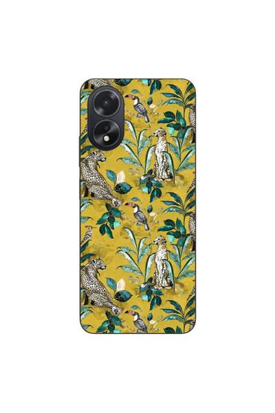 OEM Husa compatibila cu Oppo A38 4G Silicon Gel Tpu Model Yellow Jungle Pattern