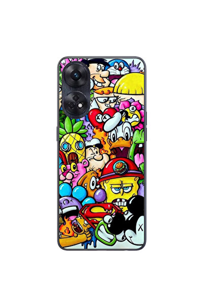 OEM Husa compatibila cu Oppo Reno 8T 4G Silicon Gel Tpu Model Pop Art Cartoons