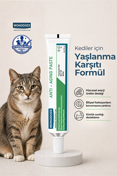 MONODOZZ ANTI AGING PASTE - Yaşlılık Karşıtı Destekleyici Pasta, Kediler için