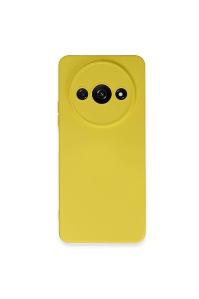Generic Brand جراب Redmi A3 4G متوافق مع السيليكون المخملي الداخلي نانو - أصفر