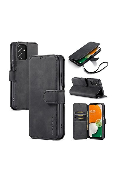 sscase DG.MING Retro Oil Edge Flip Leather θήκη Πορτοφόλι Black (Samsung Gala...