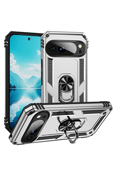 sscase Magnetic Ring Σκληρή Θήκη με Δαχτυλίδι Silver (Google Pixel 10 Pro XL 5G)