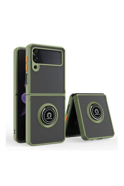 sscase Q Shadow I Ring Θήκη Δαχτυλίδι Army Green (Samsung Galaxy Z Flip4 5G)