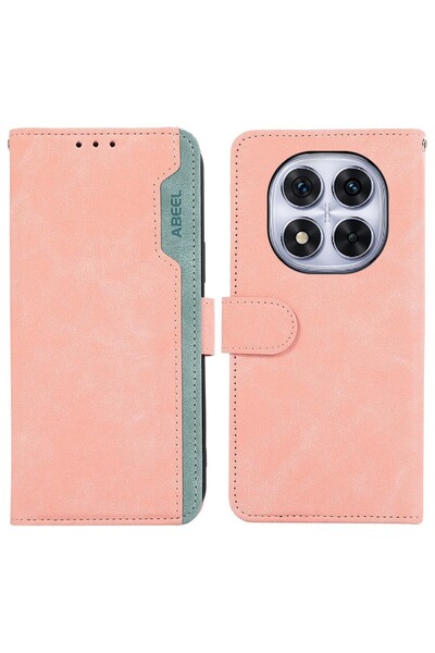 sscase ABEEL Dual Color Θήκη Πορτοφόλι Pink (Xiaomi Redmi Note 14 Pro 4G)