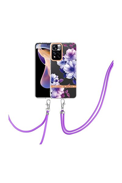 sscase Flowers Series θήκη με Λουράκι Purple Begonia (Xiaomi Redmi Note 11 Pr...