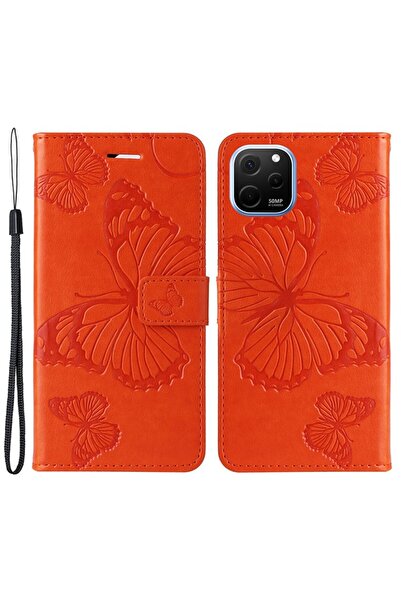 sscase Butterfly Θήκη Πορτοφόλι Orange (Huawei Nova Y61)