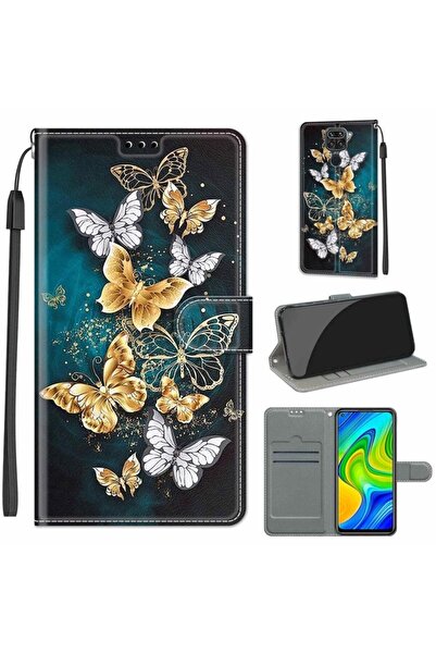 sscase Coloured Drawing Θήκη Πορτοφόλι Flying Butterflies (Xiaomi Redmi Note 9)