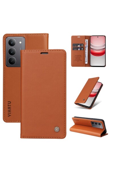 sscase YIKATU YK-001 Θήκη Βιβλίο Brown (Realme C75 4G)