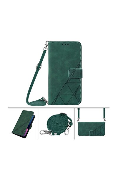 sscase Τriangle Θήκη Πορτοφόλι με Λουράκι Green (Xiaomi Redmi 10C)