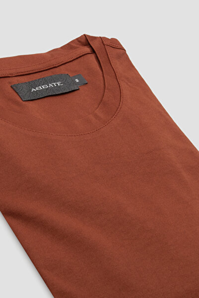Abbate Palm Merserize Pamuklu Modern Fit Turuncu Bisiklet Yaka Erkek Düz Polo Shirt