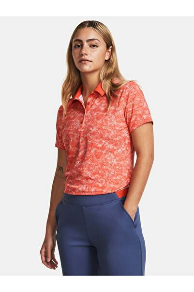 Under Armour Tricou polo imprimat UA Playoff, cu mânecă scurtă, roșu