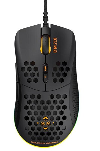 Deltaco Gaming DM210 RGB Gaming Mouse, 6400 DPI, USB, Black