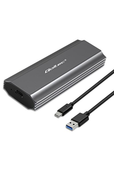 Qoltec Carcasă SSD tip rack NV2271, M.2, SATA, NVMe, USB-C, Max. 2TB