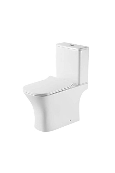 Casa Stile Set vas WC cu rezervor alb T2065 capac cu inchidere lenta