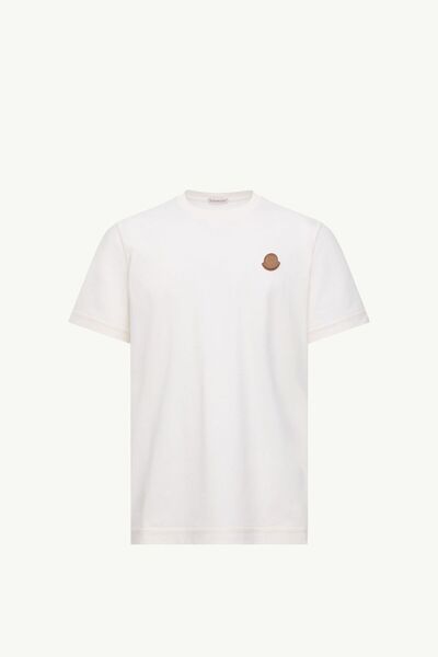 Moncler Gamme Bleu Logo Leather Emblem Detailed Cotton T-Shirt