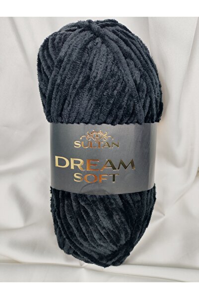 Sultan Dream Soft Velvet Black Hand Knitting Yarn 100Gr. 120 Meters. (1 Piece...