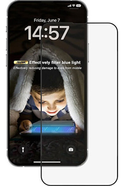Anank 2.5D Αντι-μπλε φωτός Προστατευτικό οθόνης iPhone 15 Μαύρο