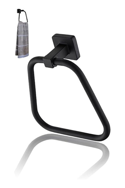 The Bros Matte Black Stainless Steel Swivel Hand Towel Holder, Wall Mount Bat...