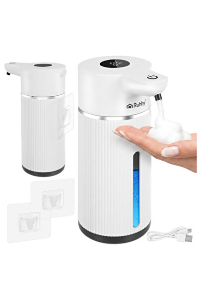 Ruhhy Dozator de săpun fără atingere 420ml LED alb USB-C