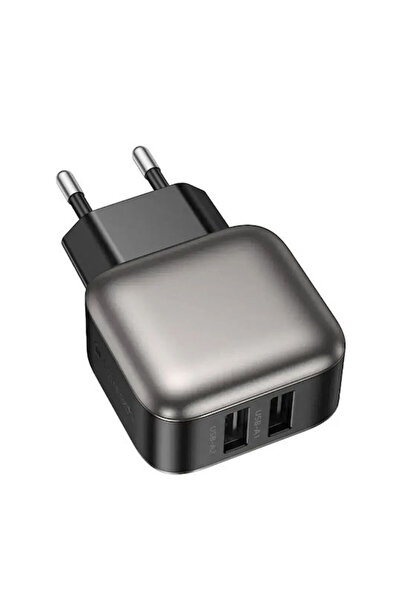 Lamtech Φορτιστής Χωρίς Καλώδιο με 2 Θύρες USB-A 12W Γκρι (LAM980480)