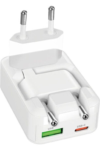 SBS Φορτιστής χωρίς καλώδιο με θύρα USB-A και θύρα USB-C, 45W Power Delivery,...