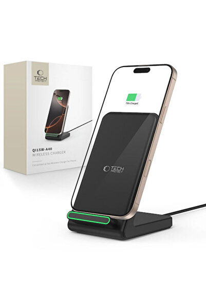 Tech-Protect Ασύρματος Φορτιστής (Qi Pad) 15W Μαύροι (QI15W-A40)