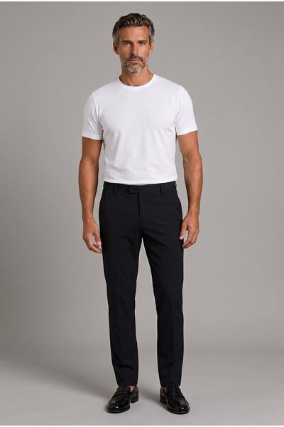 Bisse Navy Blue Jogger Drawstring Sports Pants