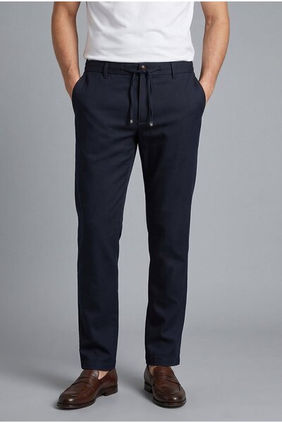 Bisse Navy Blue Jogger Drawstring Sports Pants