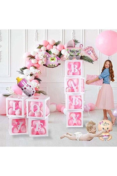 Arabest Baby Shower Decorations Pink, Girl Balloon Set with Foil Banner & Con...