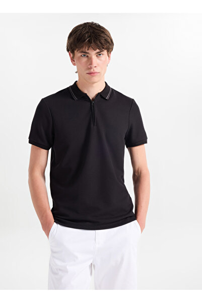 ALTINYILDIZ CLASSICS Siyah Erkek Slim Fit Polo T-Shirt ACE091262930