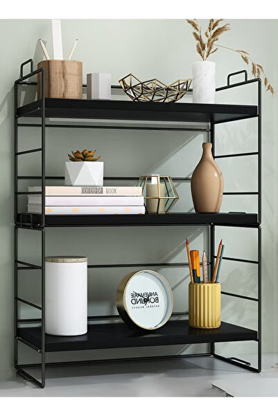 GGEROU Desktop Shelf Organizer Small Wood Countertop Bookshelf Adjustable Des...