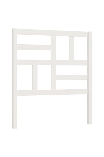 vidaxl Bedside table, white, 96x4x104 cm, solid pine wood