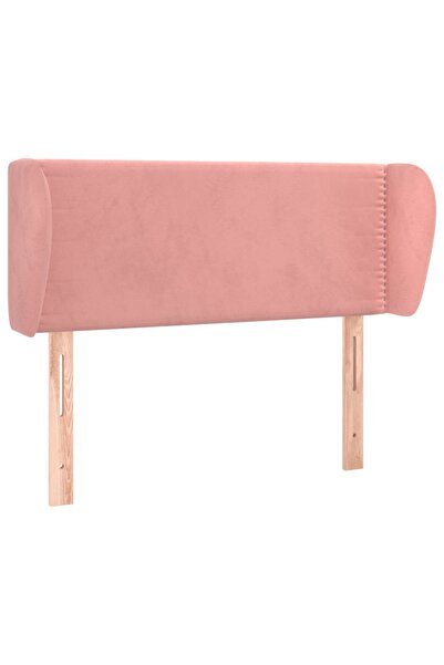 vidaxl Tăblie de pat cu aripioare roz 103x23x78/88 cm catifea