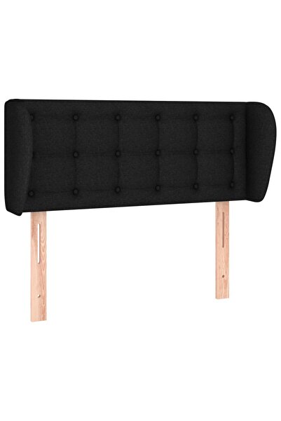 vidaxl Black headboard with wings 93x23x78/88 cm textile