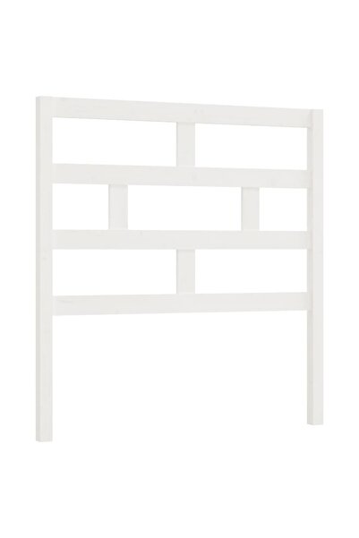 vidaxl Bedside table, white, 96x4x100 cm, solid pine wood