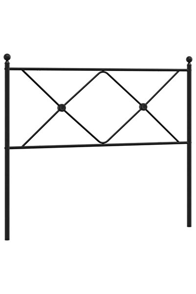 vidaxl Metal replacement headboard, black, 107 cm