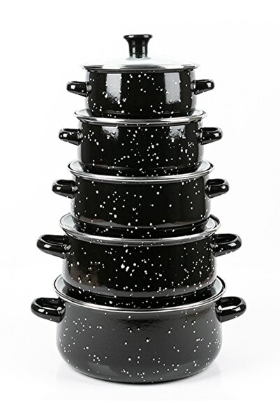 sharpdo 10-piece cookware set, non-stick pots and pans set, enamel-coated sou...