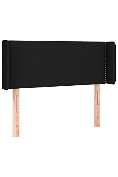 vidaxl Black headboard with wings 103x16x78/88 cm textile