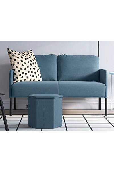 IKEA QUİCK Kapaklı Puf Tabure Yükseklik 33 Cm Çok Amaçlı Saklama Gözlü Dekora...