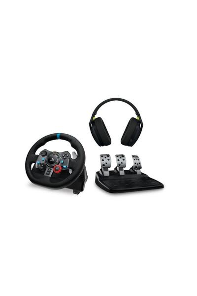 logitech Volan de curse G29 Driving Force + Pedale PC/PS3/PS4/PS5 + G435 Negru