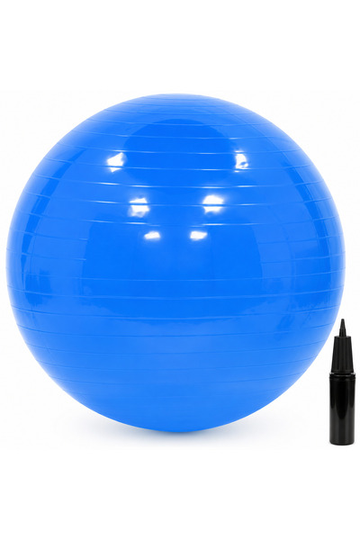 SERSIMO Fitness ball 75 cm with pump, non-slip, PVC, blue