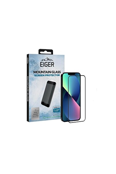 EIGER Folie iPhone 13 / 13 Pro Sticla 3D Edge to Edge GRSClear Negru