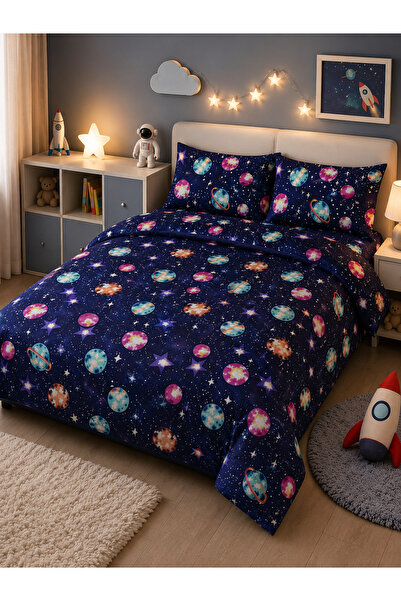 zeetwo 4-Piece Printed Cotton Bedsheet Set – 1 Fitted Sheet, 1 Flat Sheet & 2...