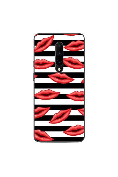OEM Husa compatibila cu OnePlus 7 Pro Silicon Gel Tpu Model Striped Kisses