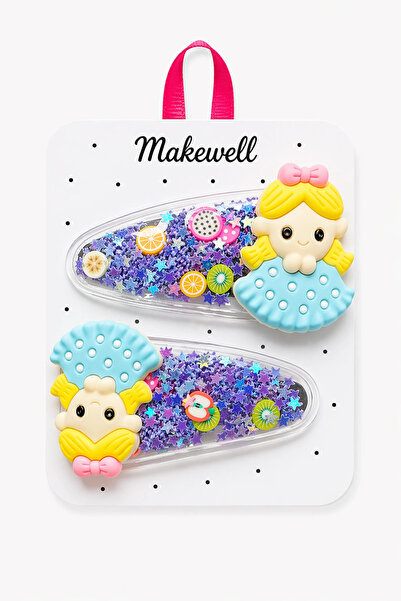 MakeWell Girl's Mermaid Figured Water-Glittered Side Clip – Colorful Star Hai...