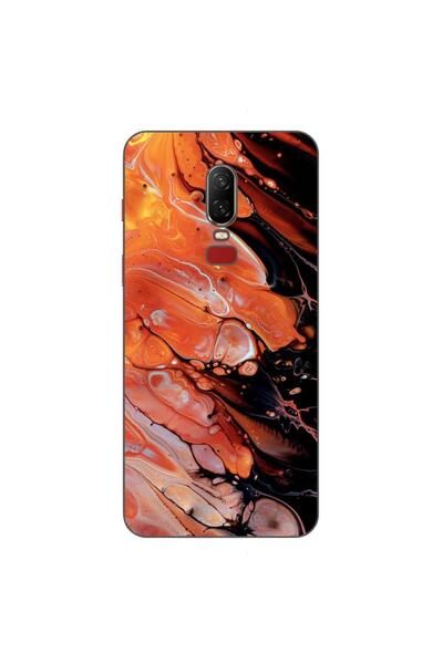 OEM Θήκη συμβατή με OnePlus 6 από σιλικόνη gel TPU με σχέδιο αφηρημένης ροής ...