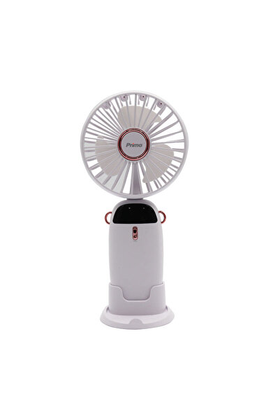 Primo Ανεμιστήρας Mini PRMF-80695 3.5'' 9cm Λευκός Επαναφορτιζόμενος