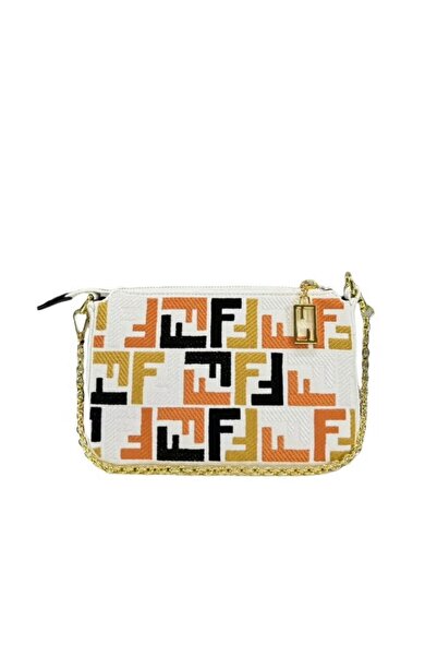 FA.accessories حقيبة كتف صغيرة بنقشة جاكار ومظهر دنيم – تصميم أنيق /لايوجد اس...